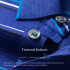 Pierre Cardin Men's Blue Striped Polo Shirt – Silk-Infused Cotton Blend P741TSA005ZQ5S
